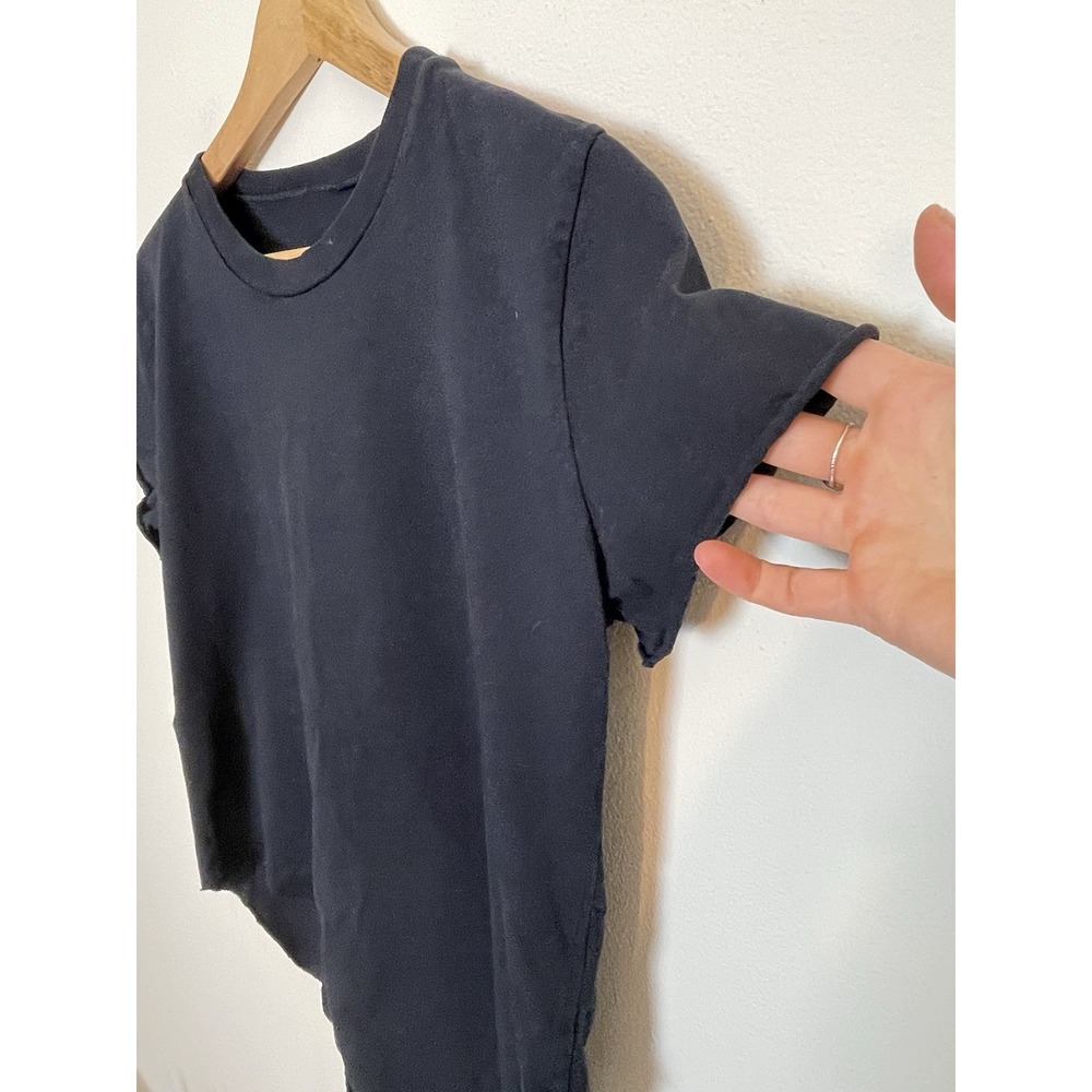 FRANK & EILEEN Theo Perfect Tee Black Raw Hem 100% Cotton M - Picture 6 of 13